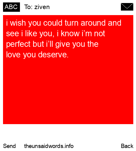 unsent message to ziven