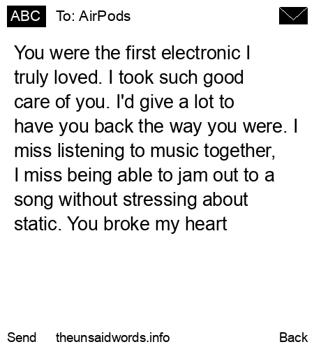 unsent message to AirPods