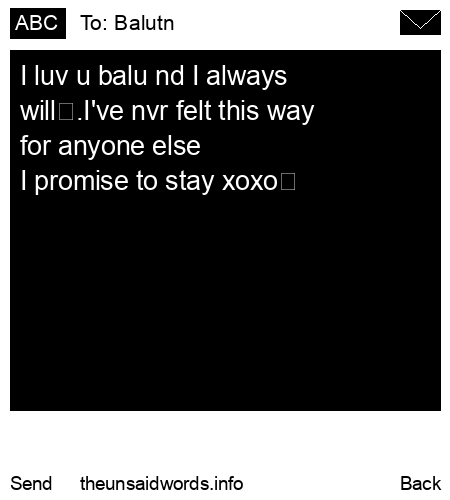 unsent message to Balutn