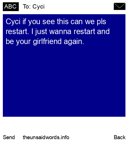 unsent message to Cyci