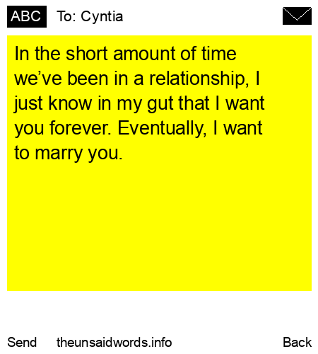 unsent message to Cyntia