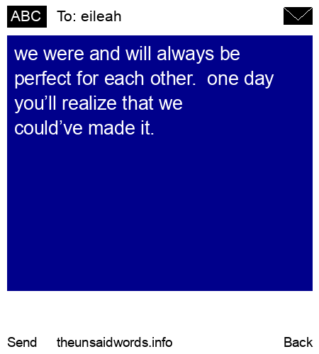 unsent message to eileah