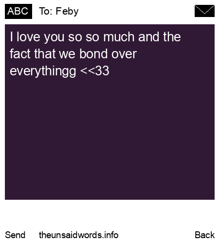 unsent message to Feby
