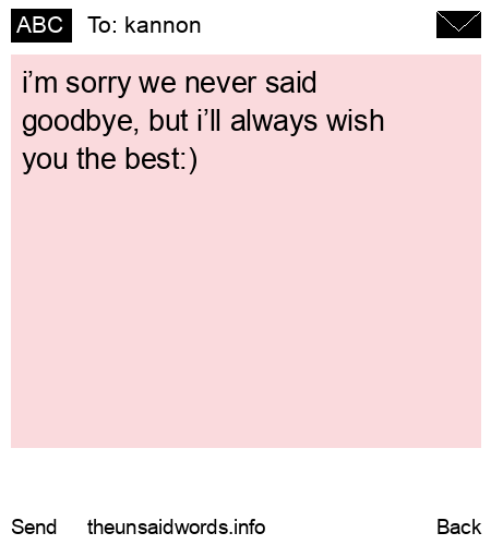 unsent message to kannon