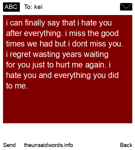 unsent message to kei