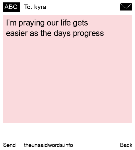 unsent message to kyra