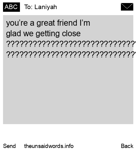 unsent message to Laniyah
