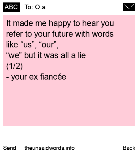 unsent message to O.a