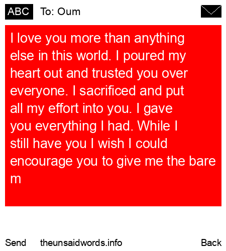unsent message to Oum