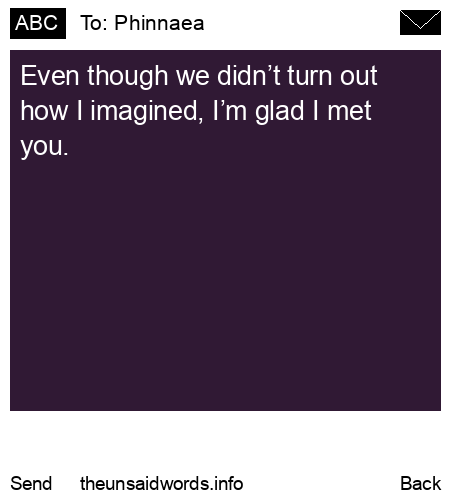 unsent message to Phinnaea 
