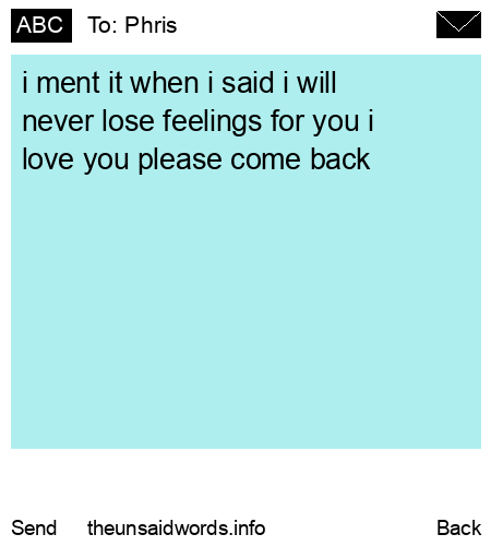 unsent message to Phris