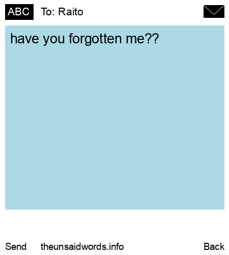 unsent message to Raito