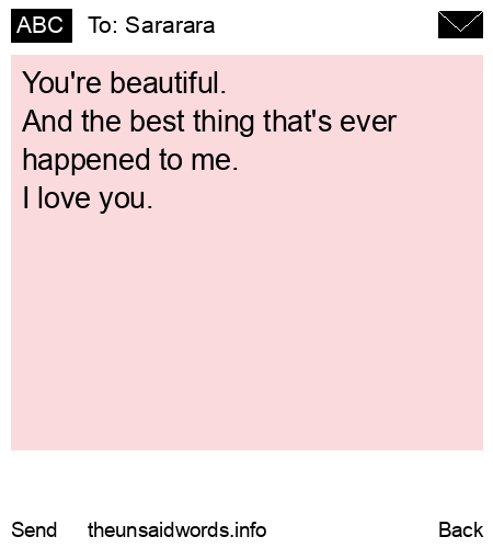 unsent message to Sararara