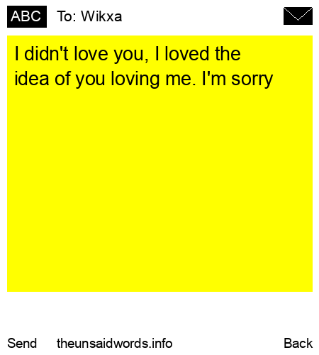 unsent message to Wikxa