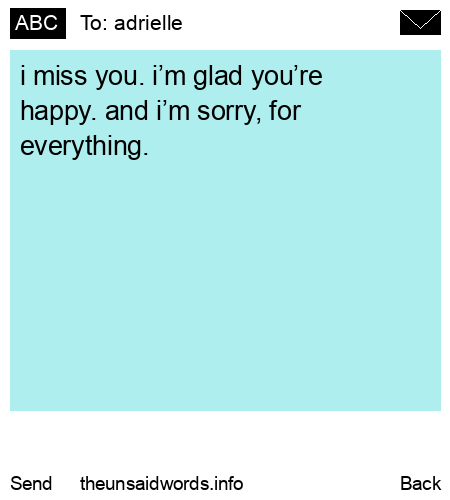 unsent message to adrielle