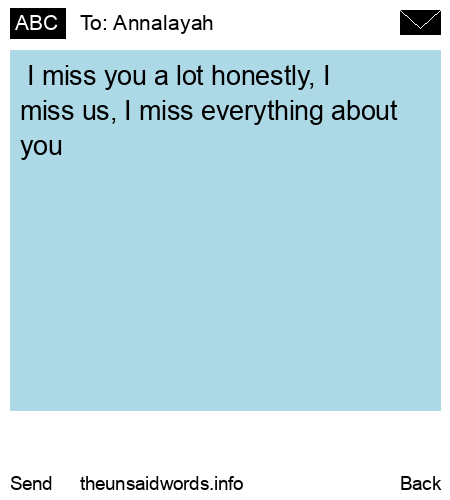unsent message to Annalayah 