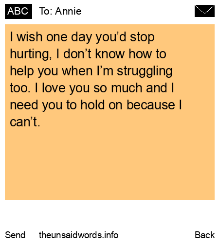 unsent message to Annie