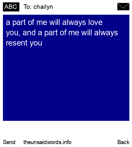 unsent message to chailyn