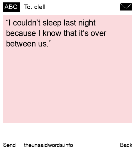 unsent message to clell