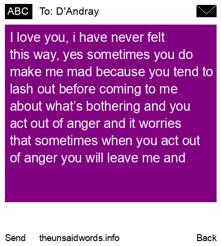 unsent message to D'Andray
