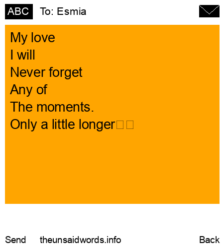 unsent message to Esmia