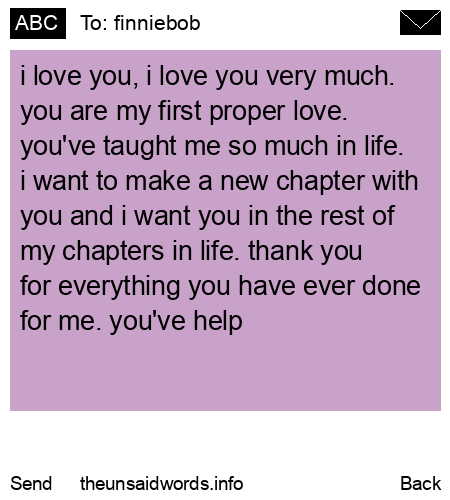 unsent message to finniebob