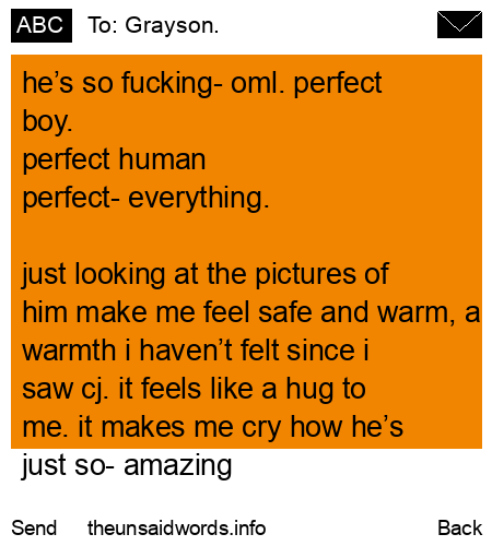unsent message to Grayson.