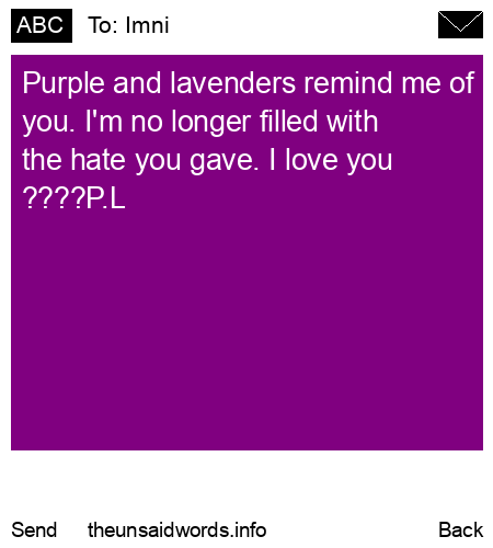 unsent message to Imni