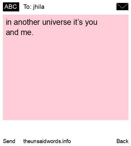 unsent message to jhila