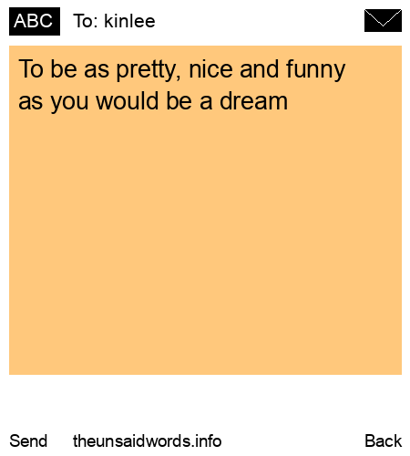 unsent message to kinlee
