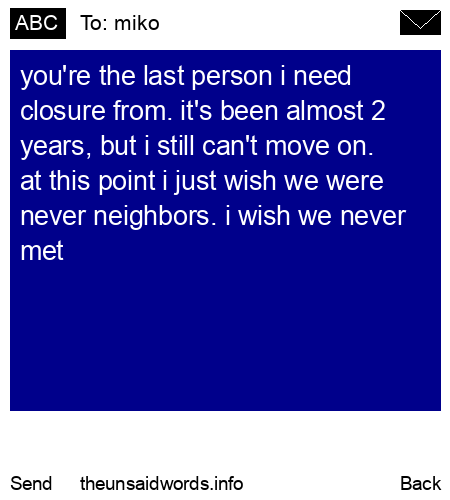 unsent message to miko
