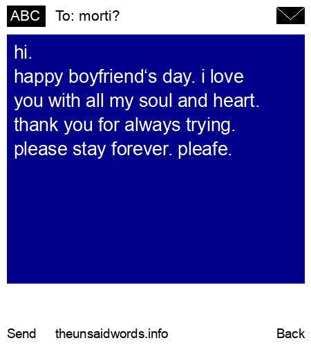unsent message to morti?