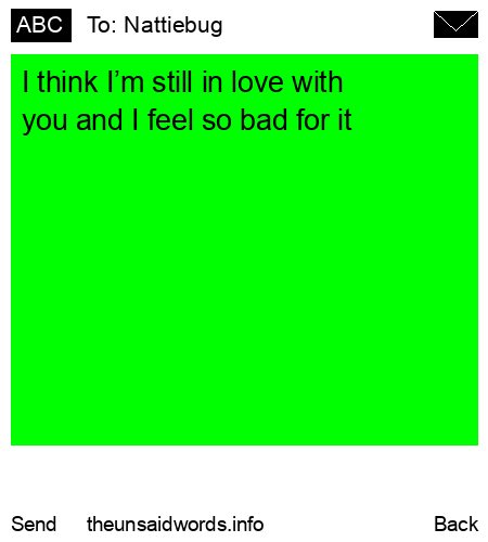 unsent message to Nattiebug
