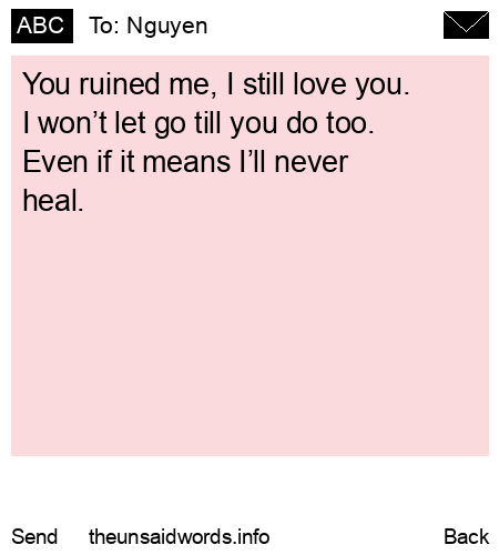unsent message to Nguyen 