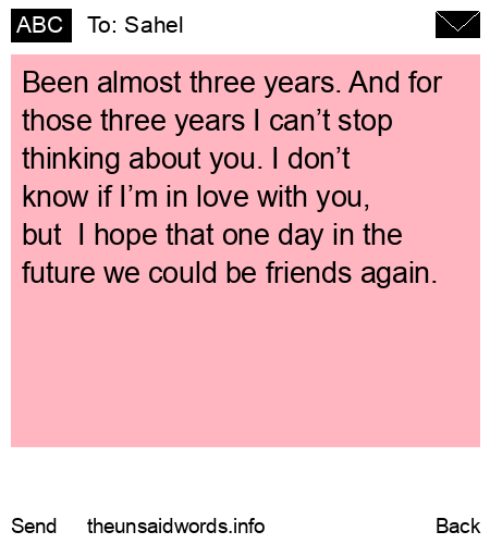 unsent message to Sahel