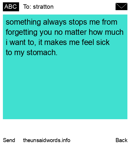 unsent message to stratton