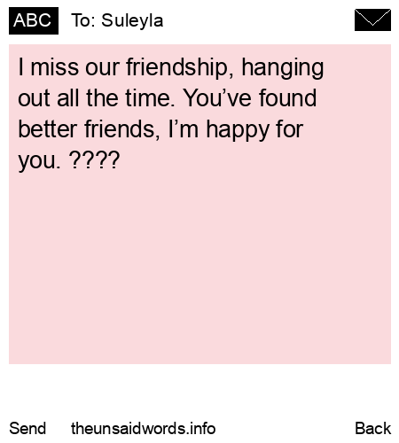 unsent message to Suleyla 