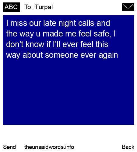 unsent message to Turpal
