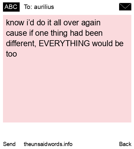 unsent message to aurilius