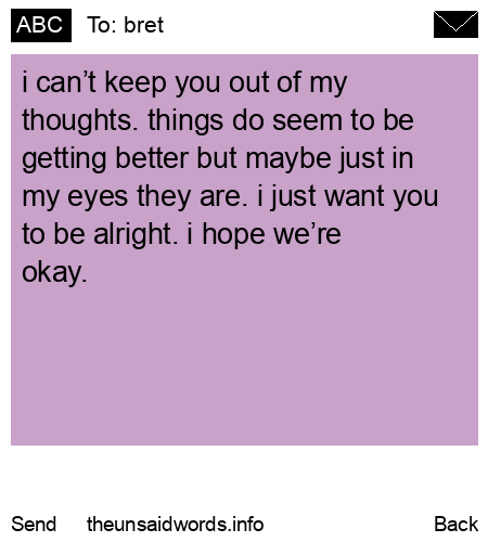unsent message to bret