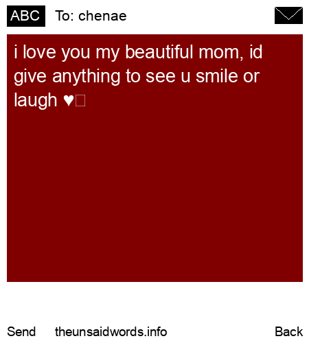 unsent message to chenae