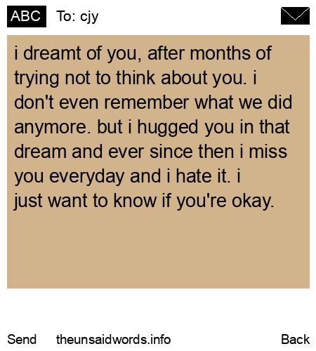 unsent message to cjy