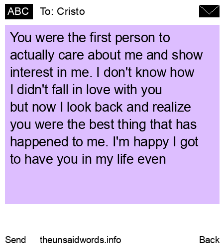 unsent message to Cristo