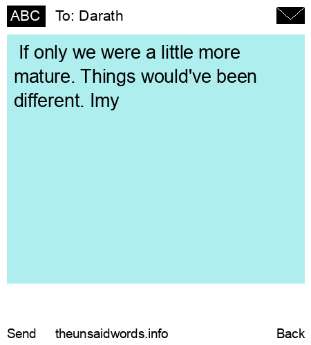 unsent message to Darath