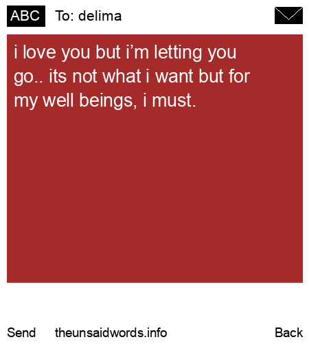 unsent message to delima