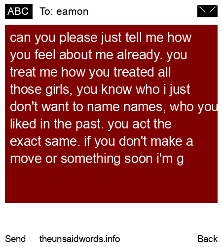 unsent message to eamon