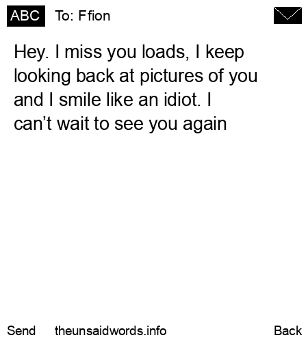 unsent message to Ffion