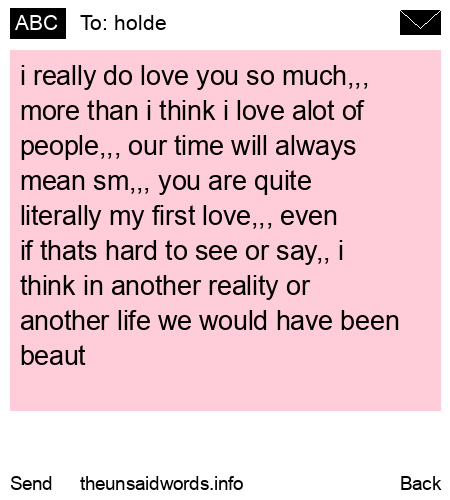 unsent message to holde