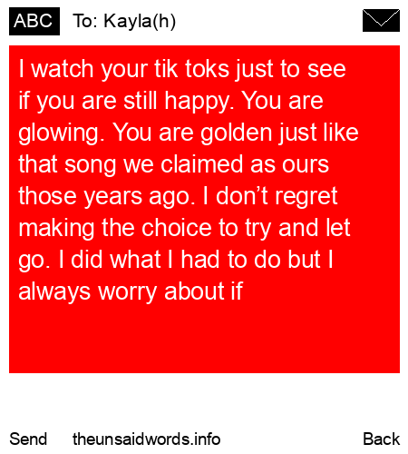 unsent message to Kayla(h)