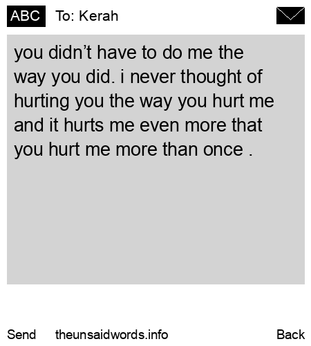 unsent message to Kerah